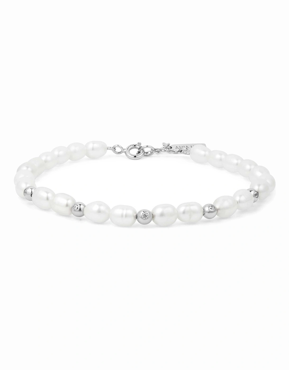 Pearl Cubic Zirconia Bezel Set Bracelet, 4 of 3