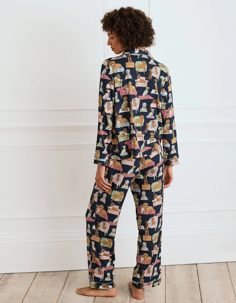 Dogs Night In Print Pyjama Set