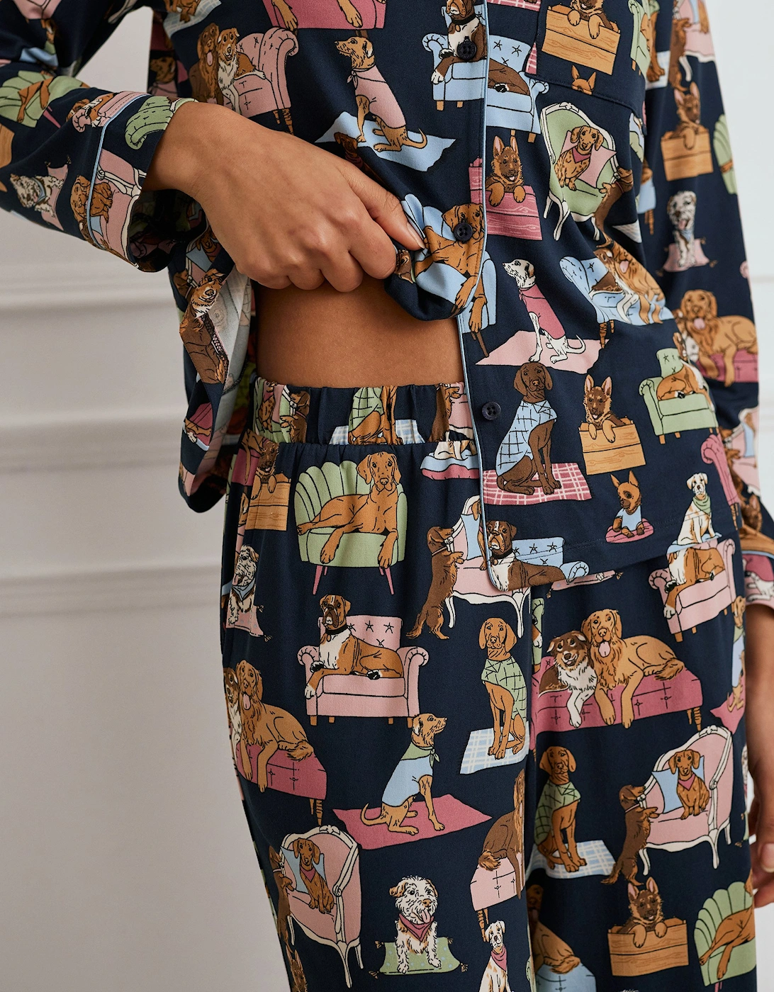 Dogs Night In Print Pyjama Set