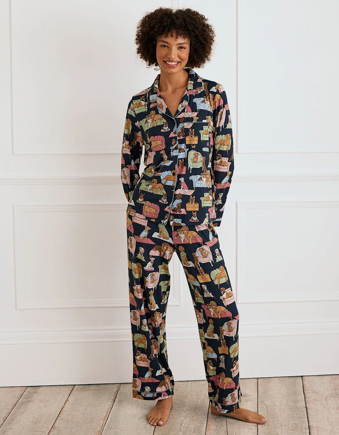 Dogs Night In Print Pyjama Set