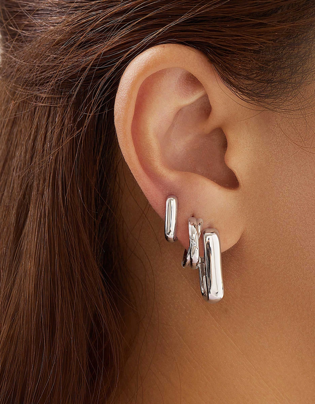 Wide Paper Clip Earrings