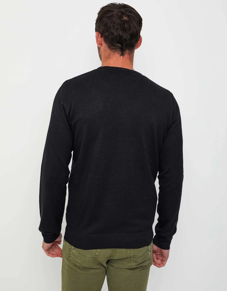 Textured Knit Crew Jumper