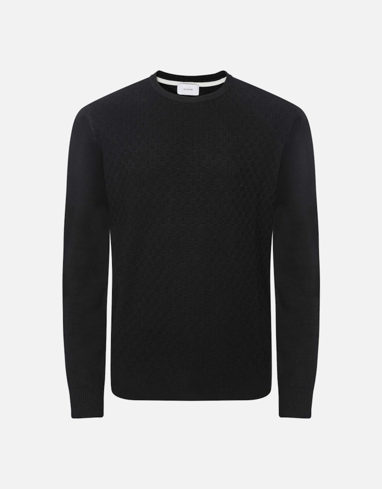 Textured Knit Crew Jumper