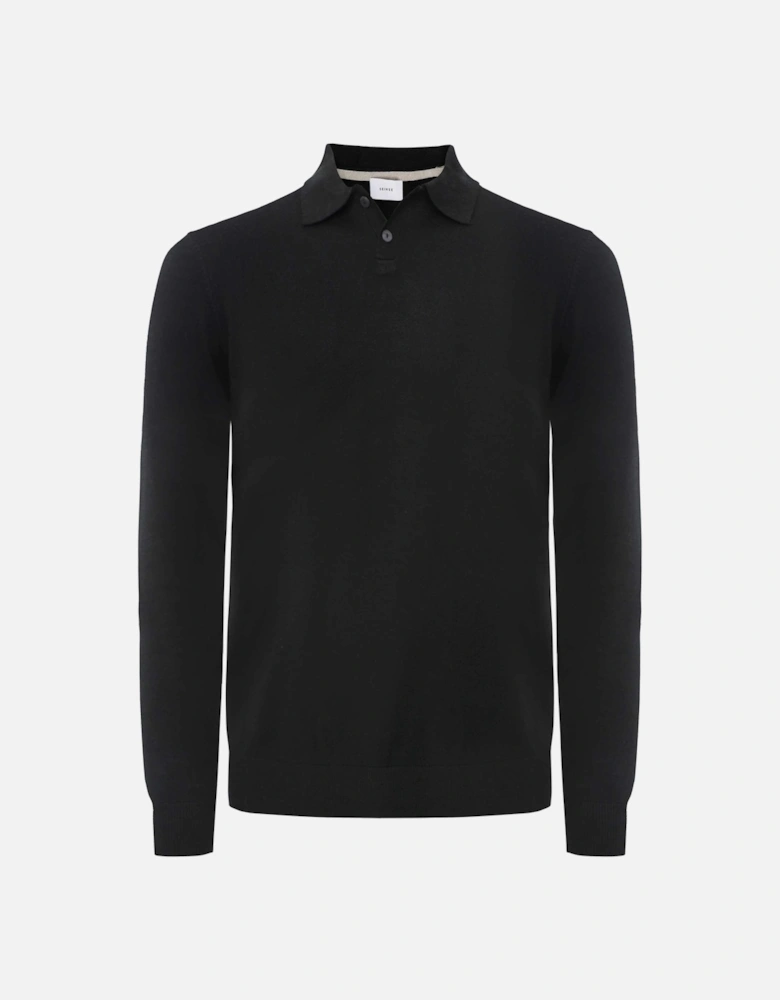 Knitted Long Sleeve Polo Shirt