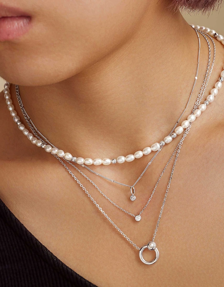 Hoop Freshwater Pearl Necklace