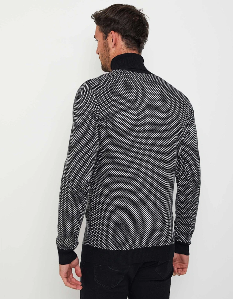 Contrast Roll Neck Jumper