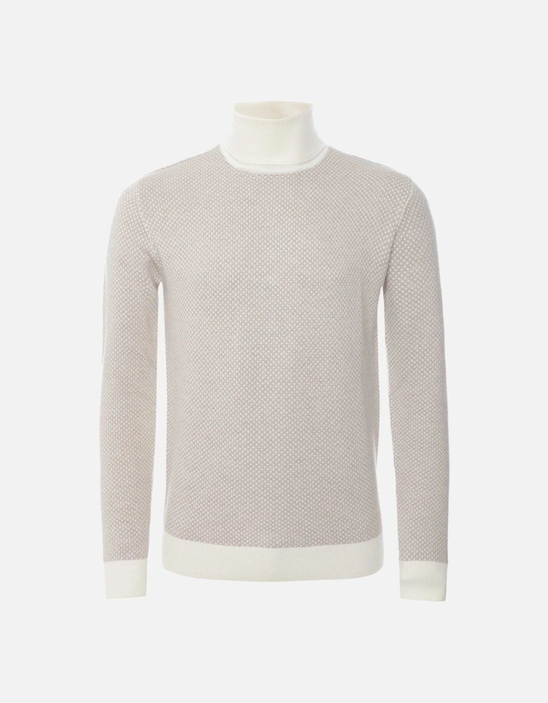 Contrast Roll Neck Jumper