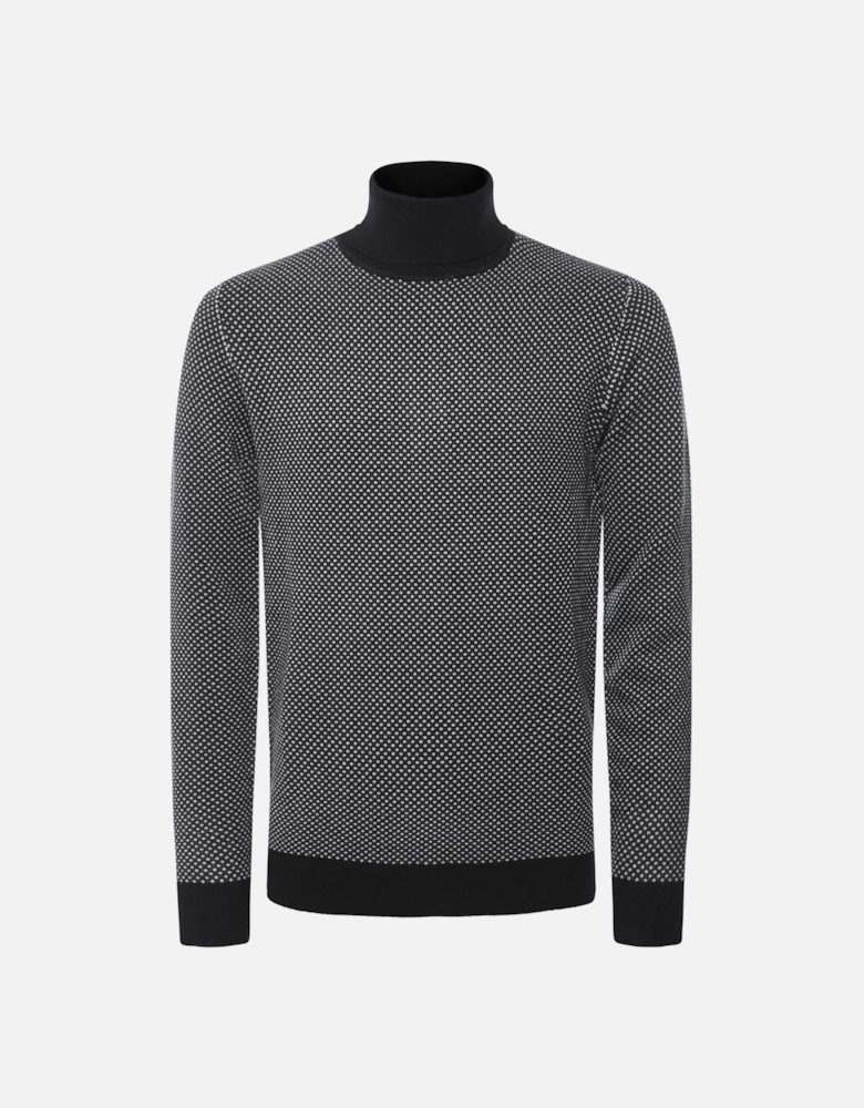 Contrast Roll Neck Jumper