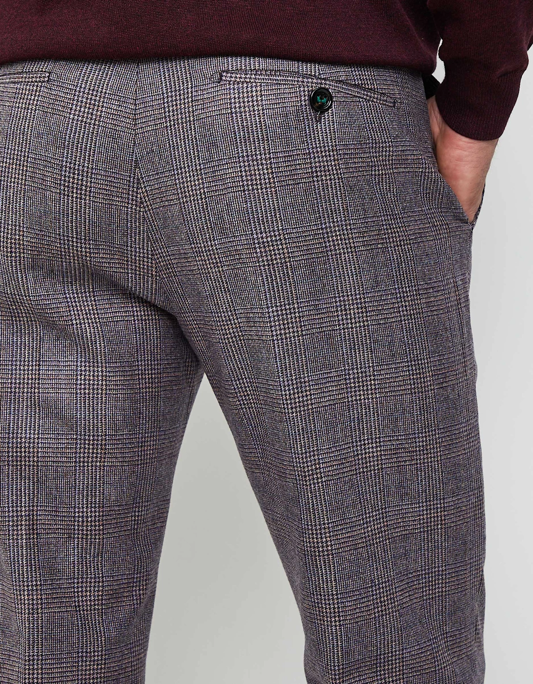 Slim Fit POW Check Trousers