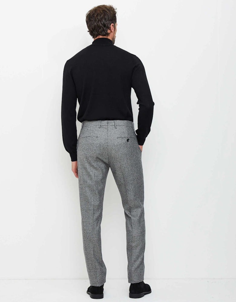 Slim Fit Houndstooth Trousers