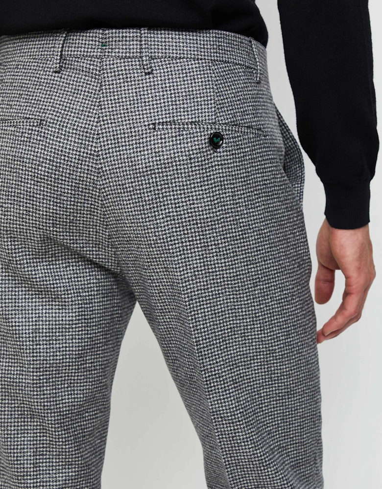 Slim Fit Houndstooth Trousers