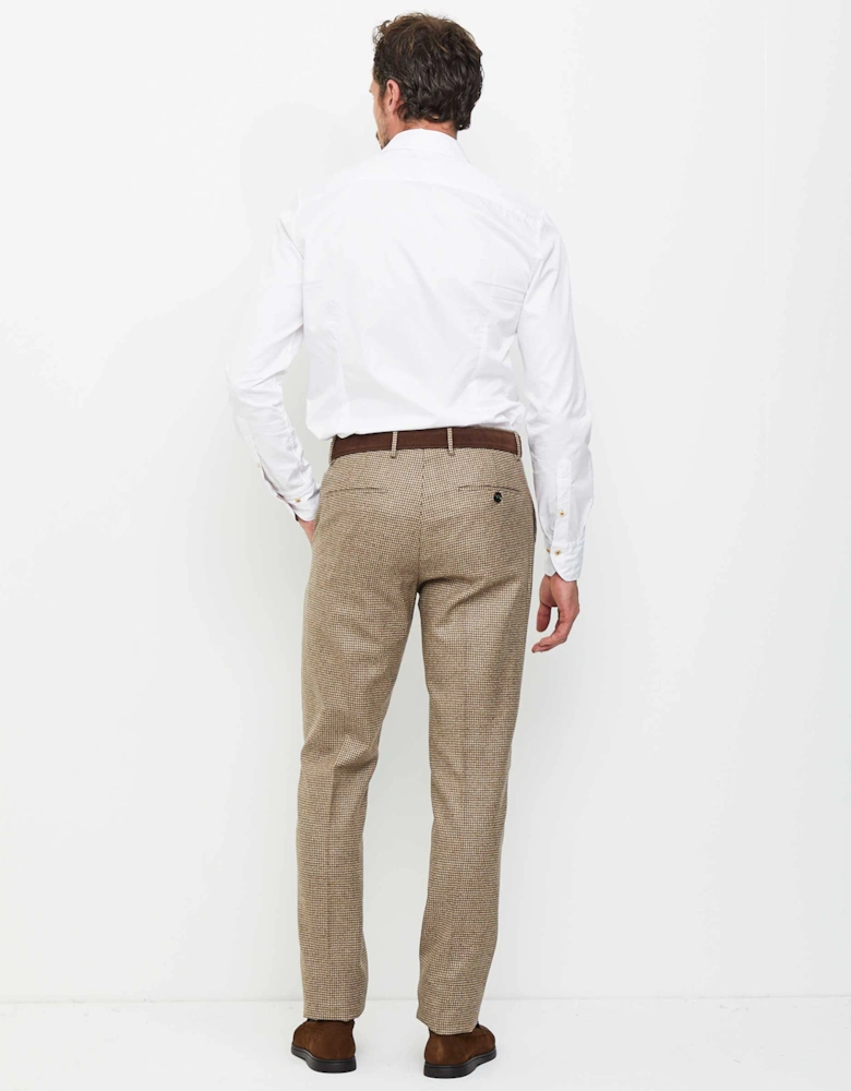 Slim Fit Houndstooth Trousers