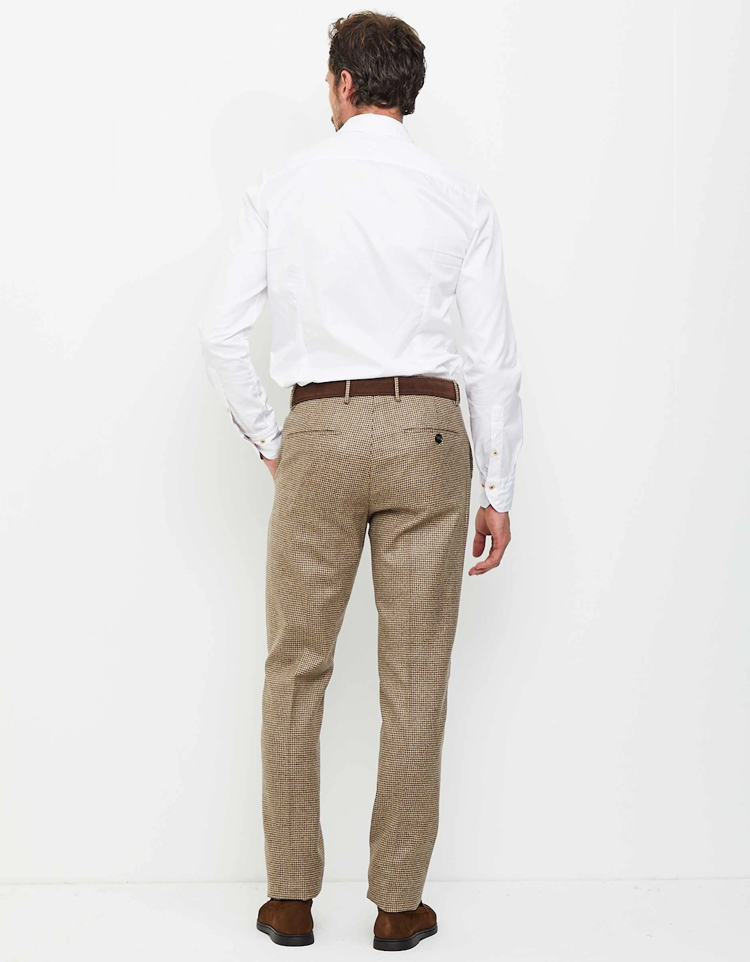 Slim Fit Houndstooth Trousers