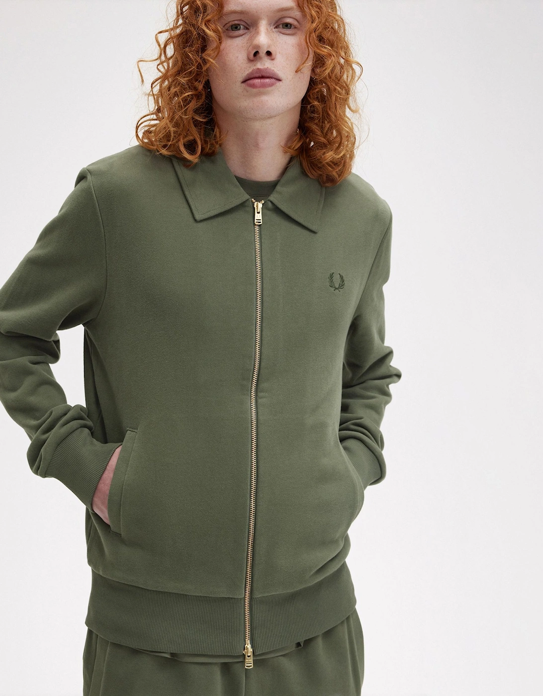 Zip-Through Collar Sweatshirt