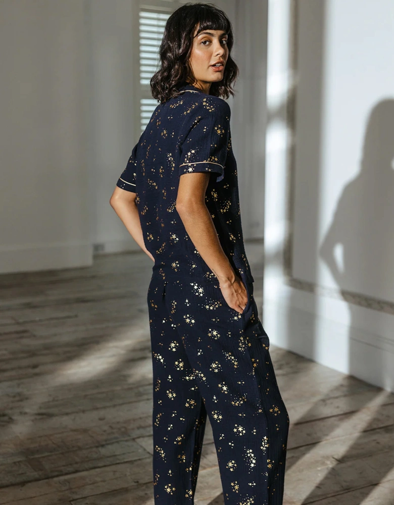 Foil Star Long Pyjama Set