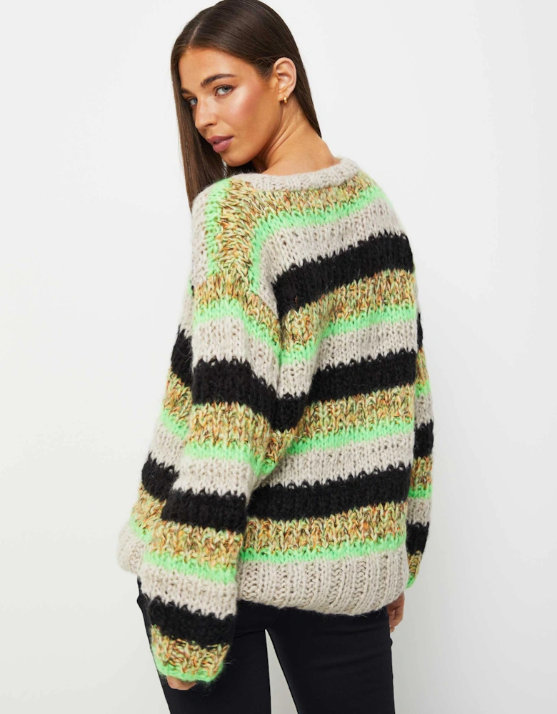 Savannah Striped Mohair Jumper