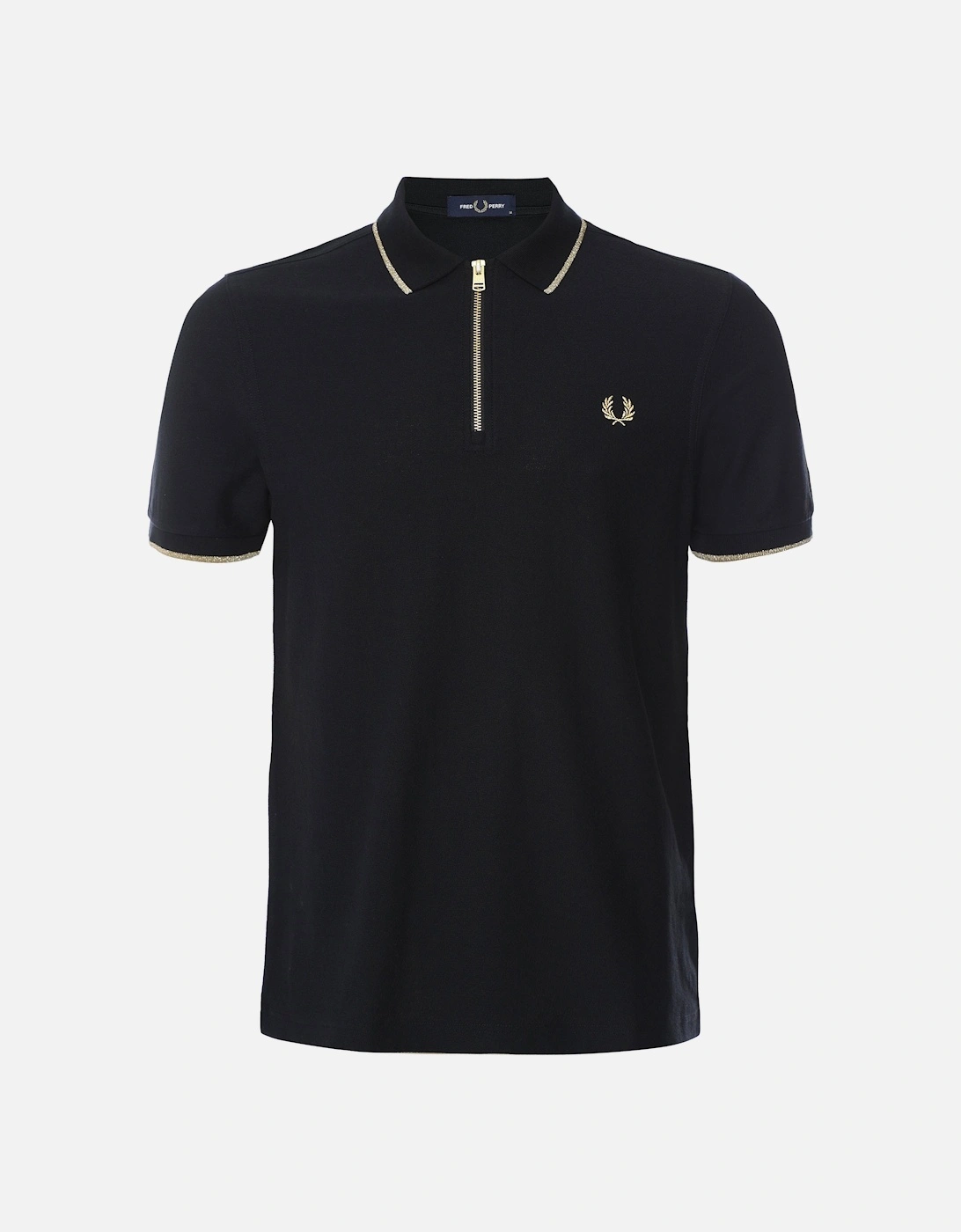 Crepe Pique Zip Polo Shirt, 4 of 3