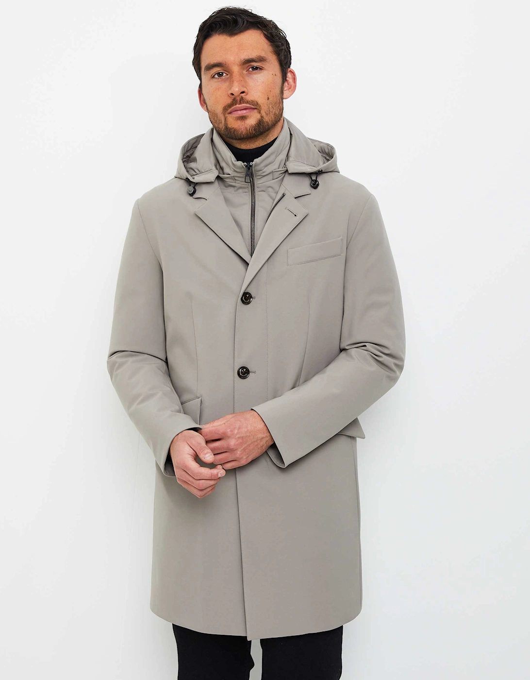 Water-Resistant Longline Down Coat