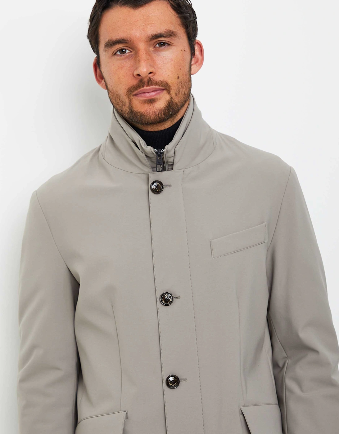 Water-Resistant Longline Down Coat