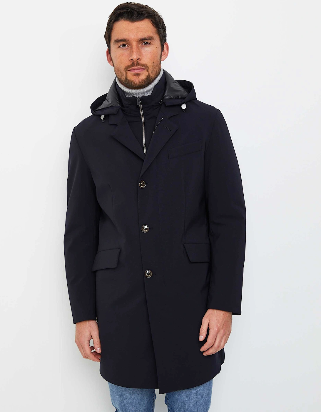 Water-Resistant Longline Down Coat