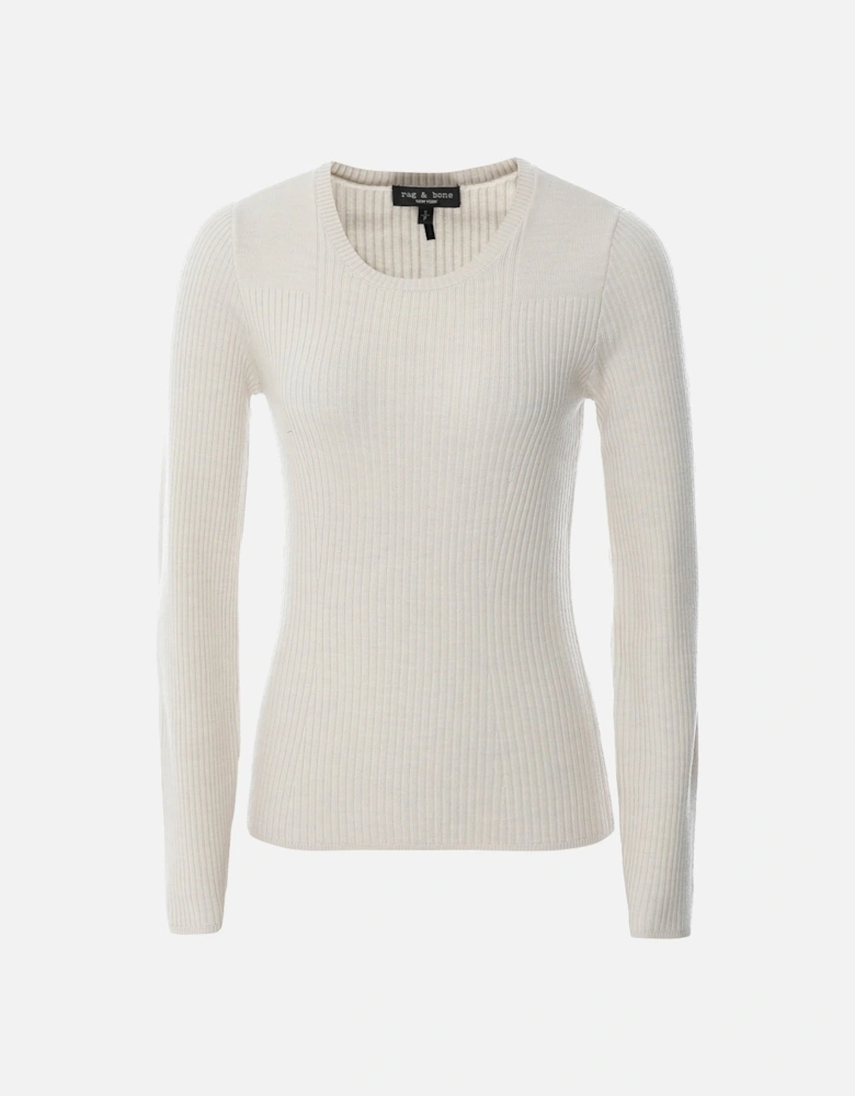 Audrina Wool Crew Neck Top