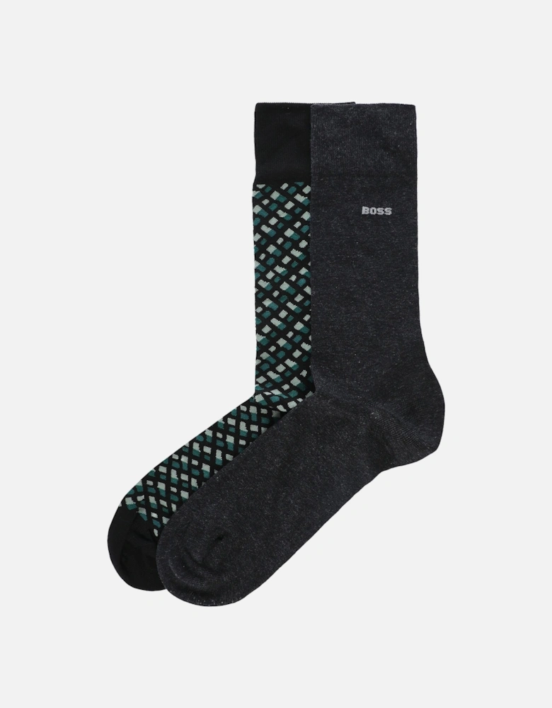 RS Monogram CC Socks 2 Pack