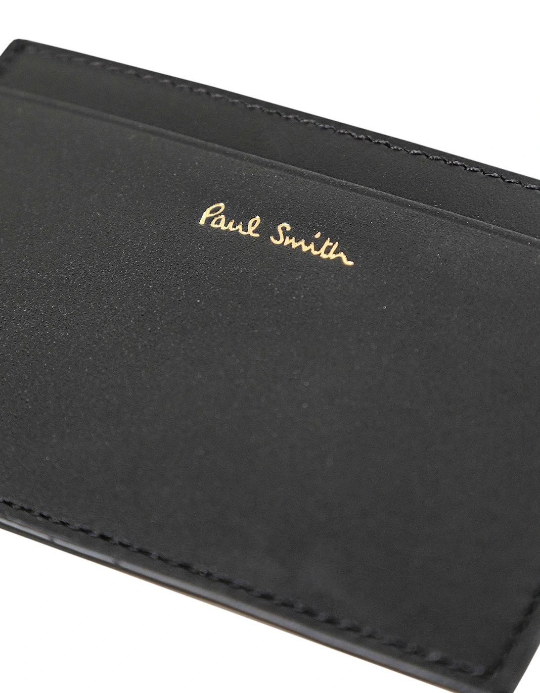 Leather Signature Stripe Card Holder