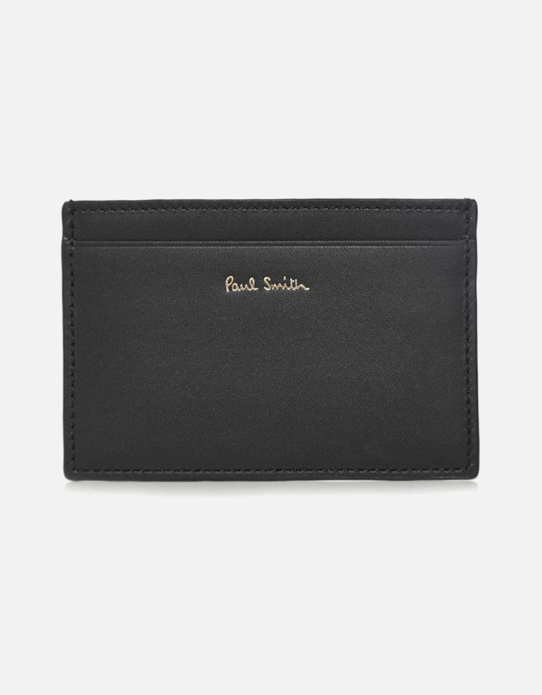 Leather Signature Stripe Card Holder