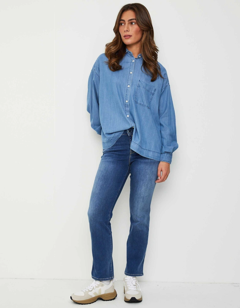 Comfort-Fit Denim Shirt