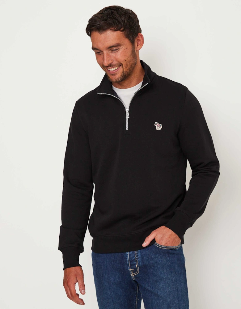 Half-Zip Zebra Sweatshirt