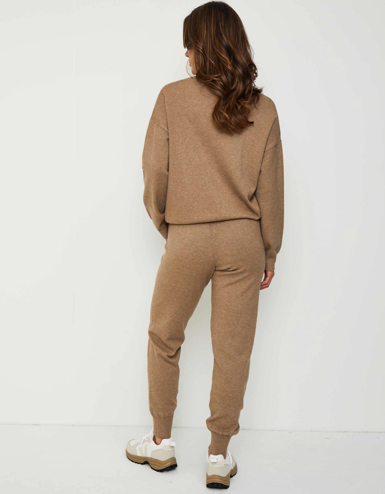 Rib-Knit Cuffed Joggers