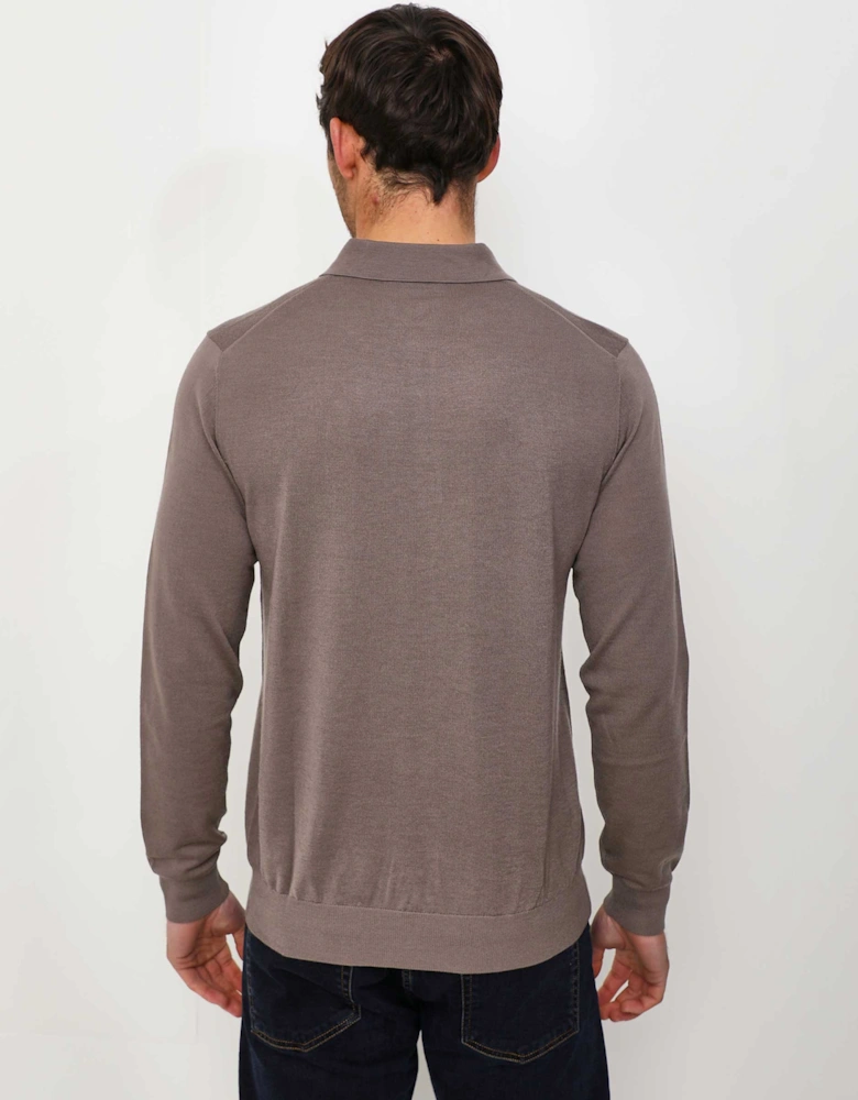 Merino Long Sleeve Polo Shirt