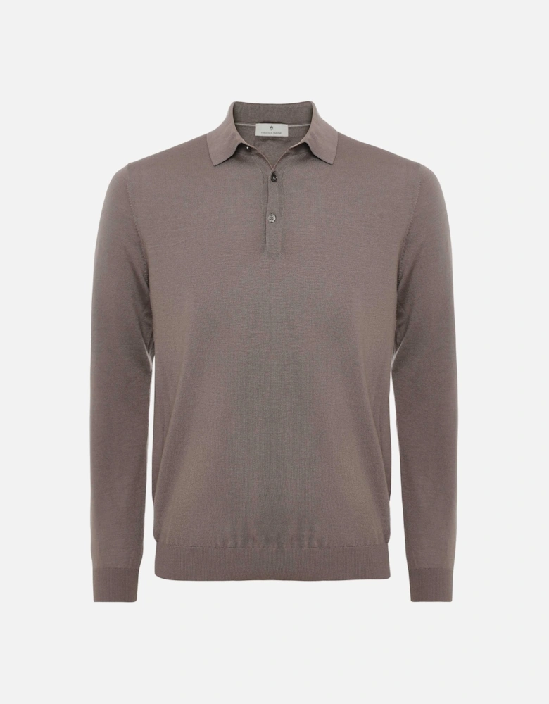 Merino Long Sleeve Polo Shirt