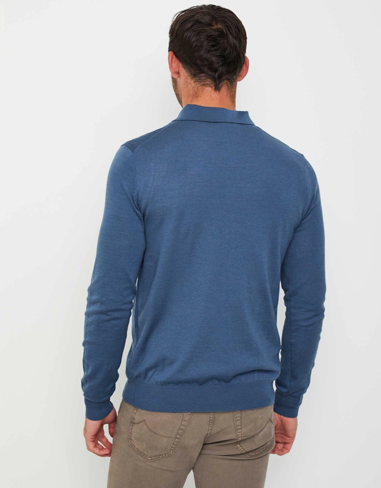 Merino Long Sleeve Polo Shirt