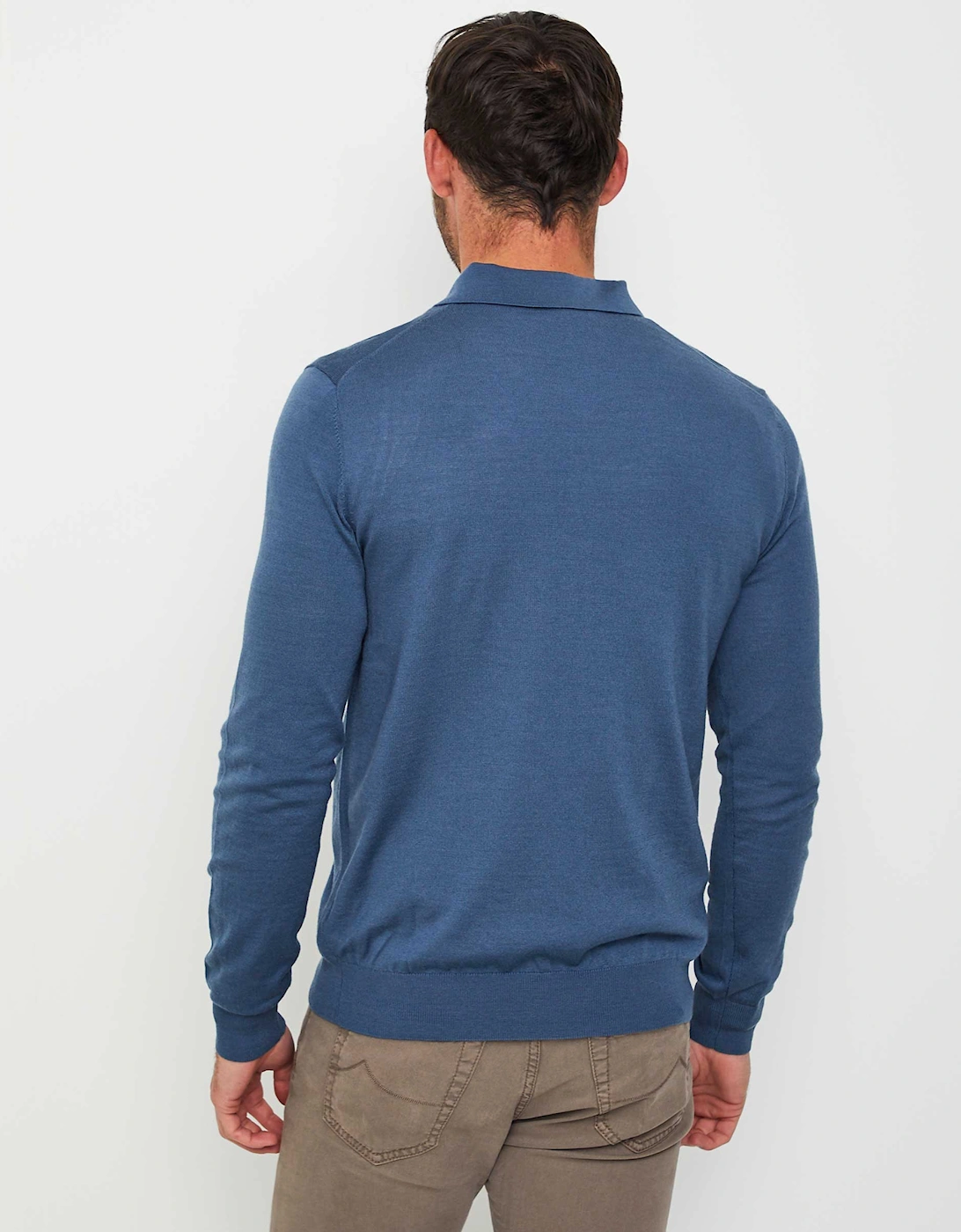 Merino Long Sleeve Polo Shirt