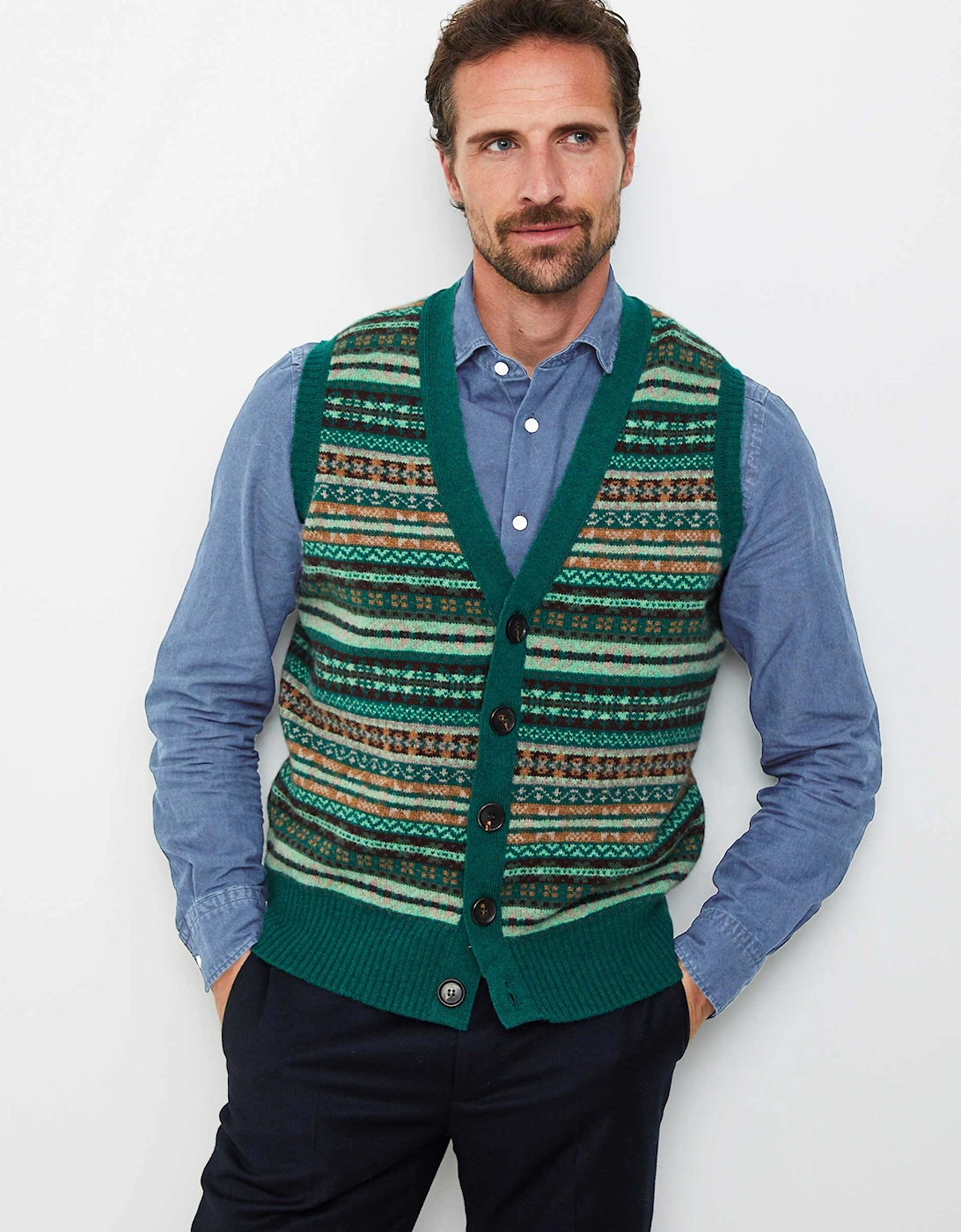 Lambswool Fair Isle Waistcoat