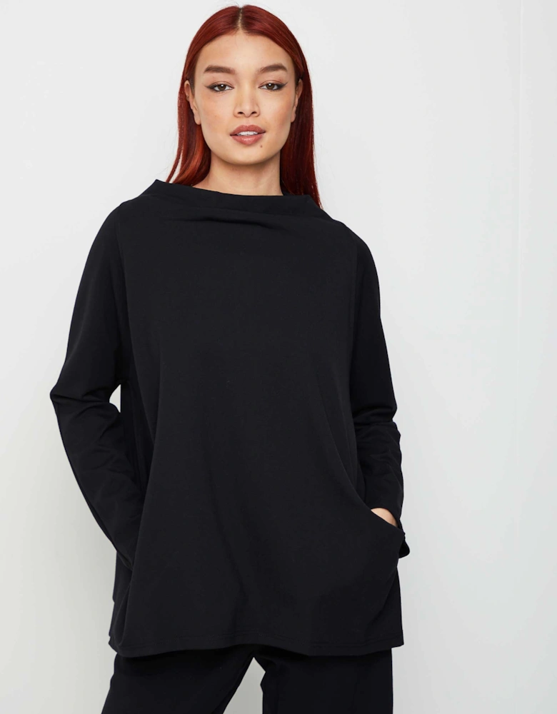 Cowl Neck Jersey Top