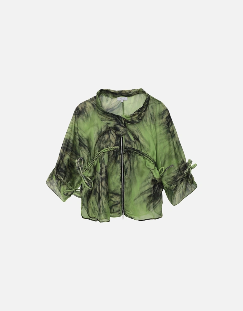 Printed Organza Jacket