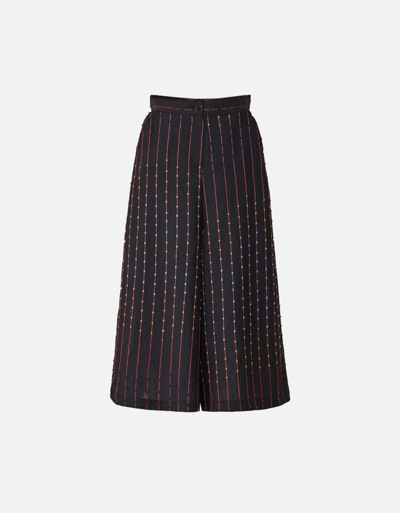 Striped Fleck Culotte Trousers