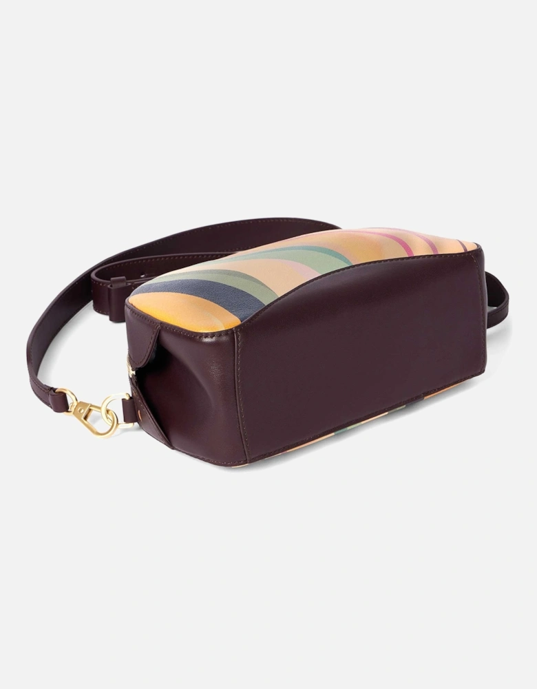 Dusky Swirl Leather Curved Camera Bag