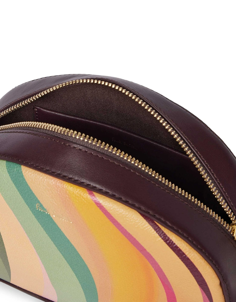 Dusky Swirl Leather Curved Camera Bag