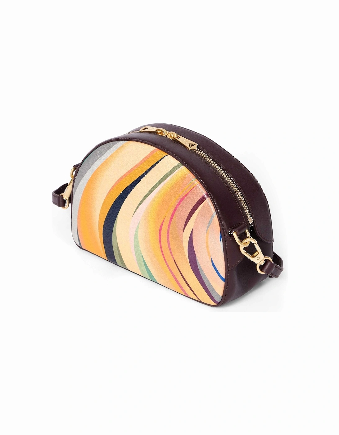 Dusky Swirl Leather Curved Camera Bag