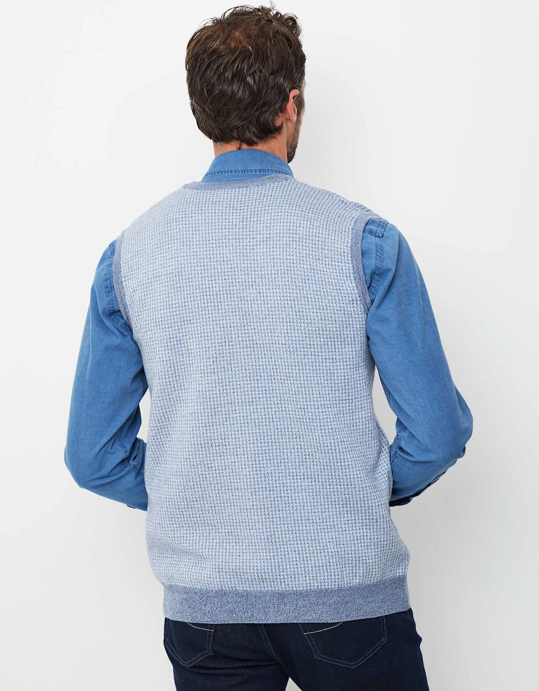 Merino Houndstooth Vest