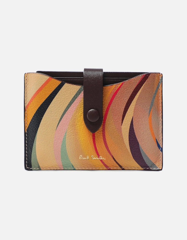 Dusky Swirl Leather Pull-Out Card Holder