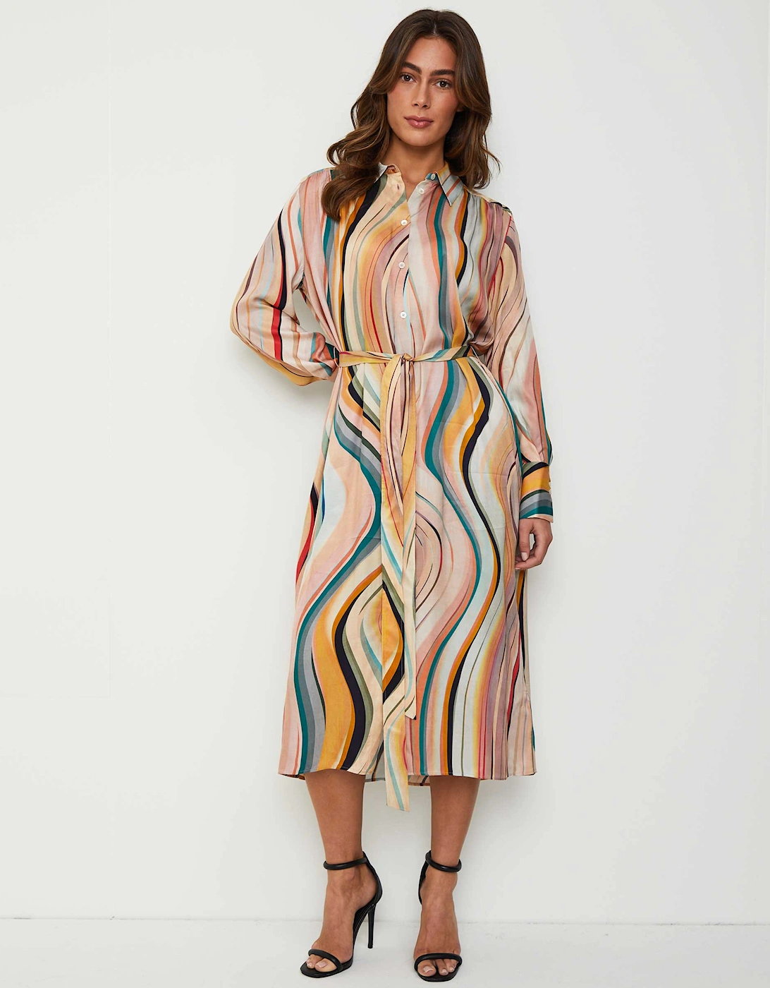 Dusky Swirl Shirt Dress