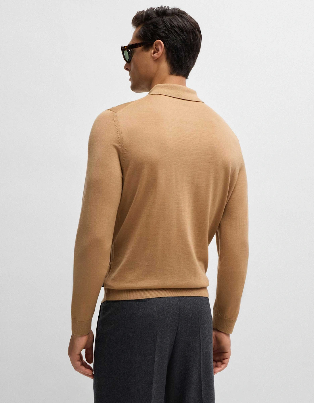 Merino Long Sleeve Lancione Polo Shirt