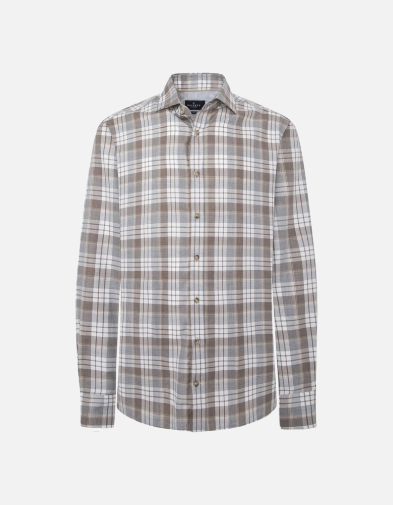 Tailored Fit Plaid Flannel Shirt