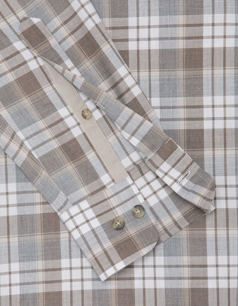 Tailored Fit Plaid Flannel Shirt