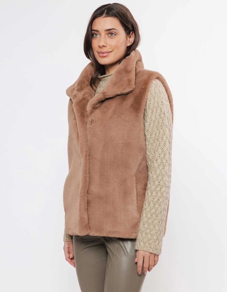 Lison Short Faux-Fur Waistcoat