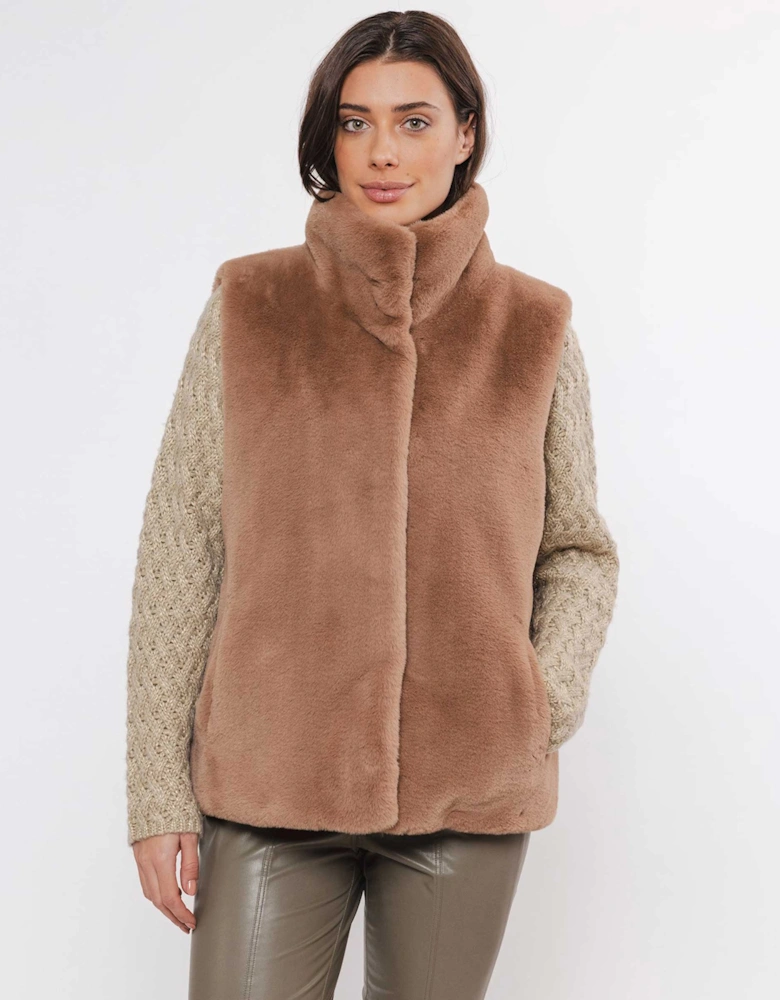 Lison Short Faux-Fur Waistcoat